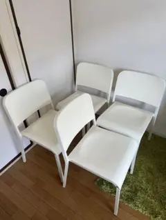 早い者勝ちIKEA MELLTORP ホワイト ダイニングチェア シンプル