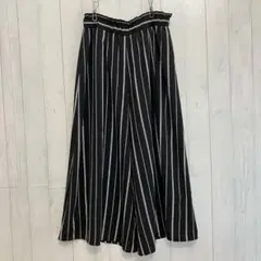♦︎ルイシャンタン ガウチョパンツ ストライプ ウエストゴム リラックス ゆったり