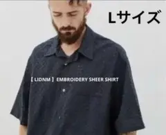 【 LIDNM 】EMBROIDERY SHEER SHIRT
