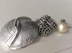 vintage silver アンティーク イヤリング 片耳パール ヴィンテージ