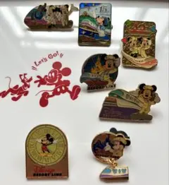 東京ディズニーリゾートラインピンバッジ7店セット