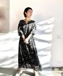 LAUTREAMONT 大草直子 ボタニカルプリントワンピース