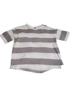 devirock 白グレー ストライプ半袖 Tシャツ サイズ90 ㎝