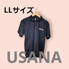 USANA ゴルフ スポーツ黒 ポロシャツ LL