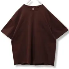 【MY SELF】　半袖　Tシャツ　メンズ　茶　ブラウン　無地　ABAHOUSE