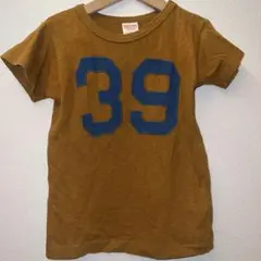 美品デニム＆ダンガリーアップリケナンバーTシャツ120