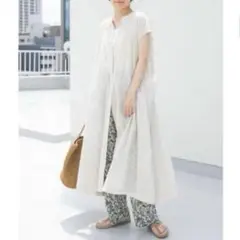 再値下げ【美品】＊アーバンリサーチドアーズ＊ボイルギャザーフレンチスリーブワンピ