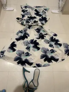 GERMINATION フラワープリント ノースリーブワンピース