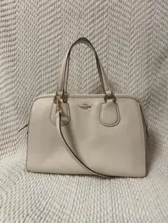 COACH コーチレディースクリーム系ハンドバック 28×12×18