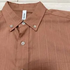 カラーシャツ　テラコッタ　オレンジ　ブラウン　新郎【おまけつき】