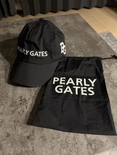 PEARLY GATES レインキャップ ブラック 収納袋付き