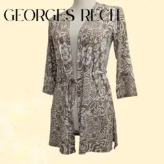 GEORGES RECH＜3579＞カーデ 総柄 花柄 ベージュ レイヤード