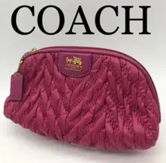 COACH ブランド ピンク ポーチ バニティ お洒落 レディース