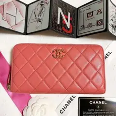 【美品】CHANEL シャネル 19 ラウンドジップ 長財布