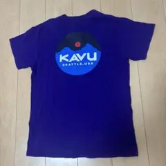 KAVU 半袖tシャツ　バックプリント　アウトドア　パープル　M