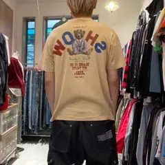 カールヘルム ピンクハウス y2k ロゴ テディベア バックプリントTシャツ