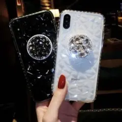 iPhone x ★ラインストーン×クリアケース