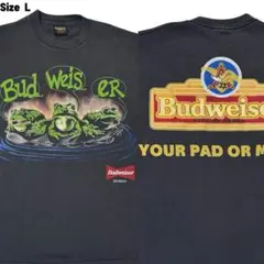 Budweiser バドワイザー 3 FROGS フロッグ Tシャツ L