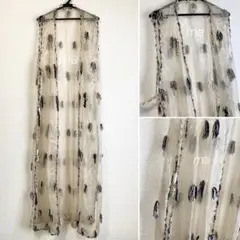 vintage オーガンジー ロングジレ itimi jantiques