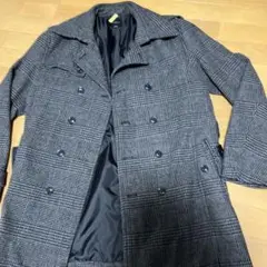 roshell チェック柄 ダブルブレストコート XLARGE