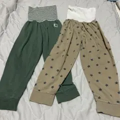 星柄・ストライプウエストバンド パジャマパンツ 110cm