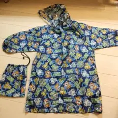 妖怪ウォッチ 　子供用レインコート　両サイドポケット付き　収納袋付き
