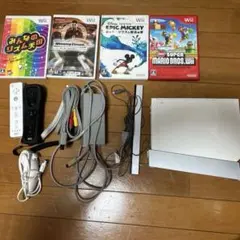 【すぐ遊べます！】Wii本体とソフト4本セット