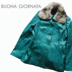 BUONA GIORNATA ボナジョルナータ レザー コート ラビットファー