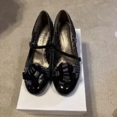 値下げしました！ enen ブラック ハイヒールパンプス