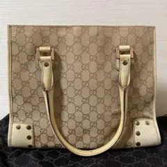 【美品】GUCCI グッチ ハンドバッグ キャンパス地 保存袋付き