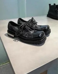 Y2K jking black derby shoes mode