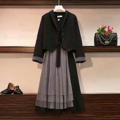 新品 未使用 大きいサイズ 卒業式スーツ レディース 結婚式 お呼ばれ5]2L
