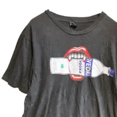 BFXQ 企業 Tシャツ 古着 黒 SVEDKA 口 キバ 水