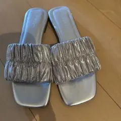 Lepsimシルバー ラッフルサンダル