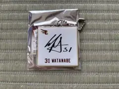 【即購入可能】楽天イーグルス　渡辺翔太　ミニ色紙キーチェーン　サイン