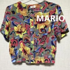 レトロ MARIO 花柄 ブラウス