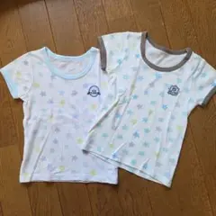 西松屋 星柄半袖肌着2枚セット 90cm