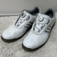adidas メンズゴルフシューズ 白 ダイヤル式　25.5cm
