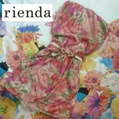 rienda♡フラワー柄ベアワンピース ミニワンピ セクシー ギャル お姉さん系