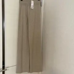 新品　ユニクロ　ウォッシャブルニットリブパンツ