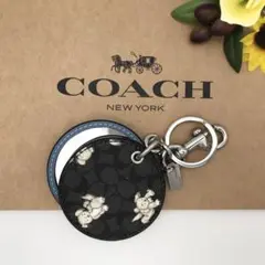 COACH ★大人気★ ミラーバッグチャーム シグネチャー ハッピードッグ 新品