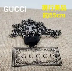 【超美品 レア 現行品】クリスタル付き ライオンヘッド ネックレス