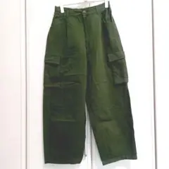 SM2　カーキ　カーゴパンツ　フリーサイズ