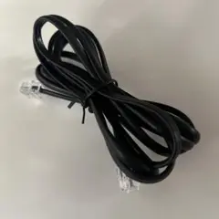 RJ-11 モジュラーケーブル 約2.0m 黒
