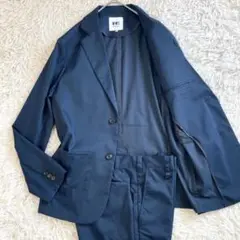 【美品✨近年】ワークウェアスーツ スーツ セットアップ ストレッチ ネイビー M