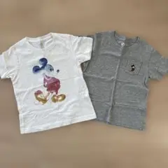 ユニクロ⭐︎ミッキーマウス Tシャツ 2枚セット 110cm