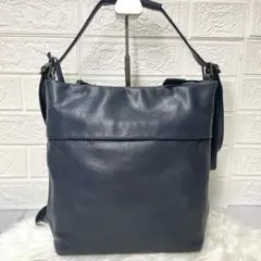 マザーハウス キャメリア 2way バッグパック リュックサック レザー 紺