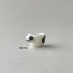フェーヴ　ネコのカップ　フランス　フェーブ　ミニチュア陶器　f-3613