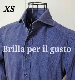 ブリッラペルイルグスト　長袖シャツ　総柄　イタリア生地　日本製　XS