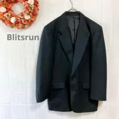 Blitsrnn　テーラードジャケット ダークネイビー　日本製　ウール　M～L